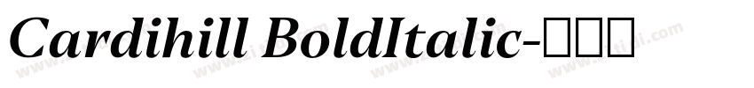 Cardihill BoldItalic字体转换